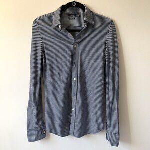 Polo Ralph Lauren, Striped Button Down Shirt, Color, blue striped, Size: M